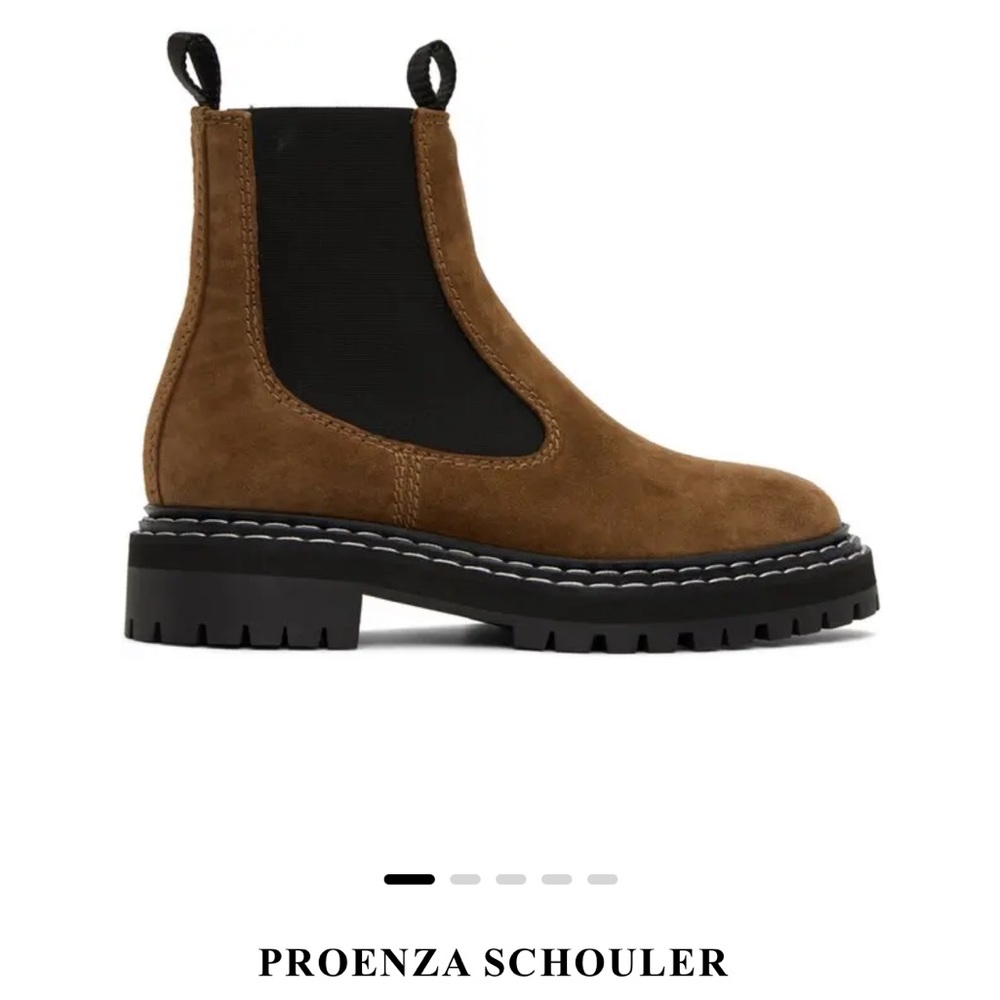 Proenza Schouler Brown Suede Chelsea Boots
